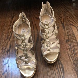 Gold Guess Sandals
